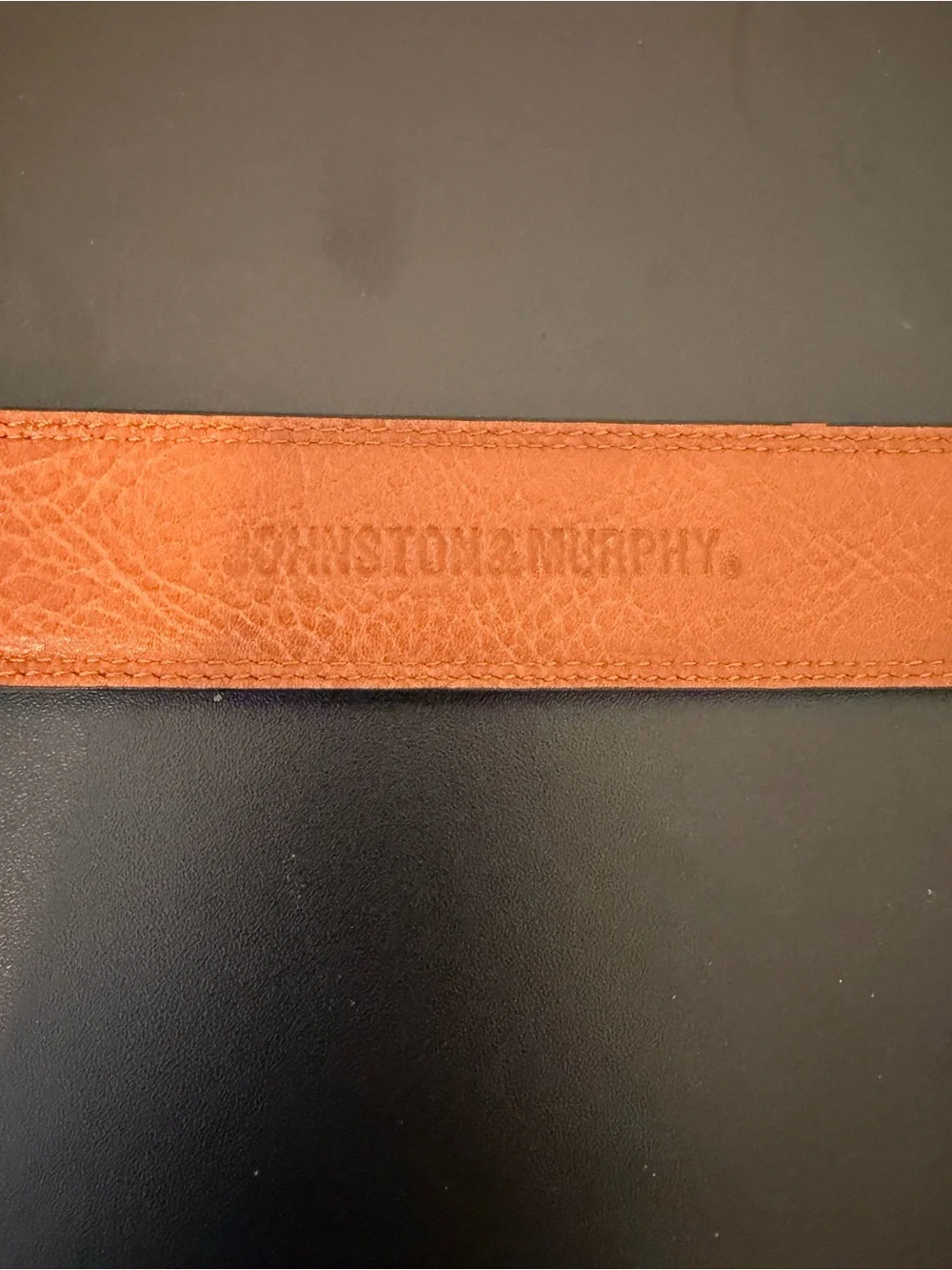 Johnston and Murphy Classic Brown Leather Men’s Belt